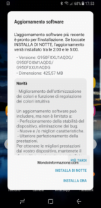 Aggiornamento Software Galaxy S8 - S8 Plus, corretto display tendente al rosso